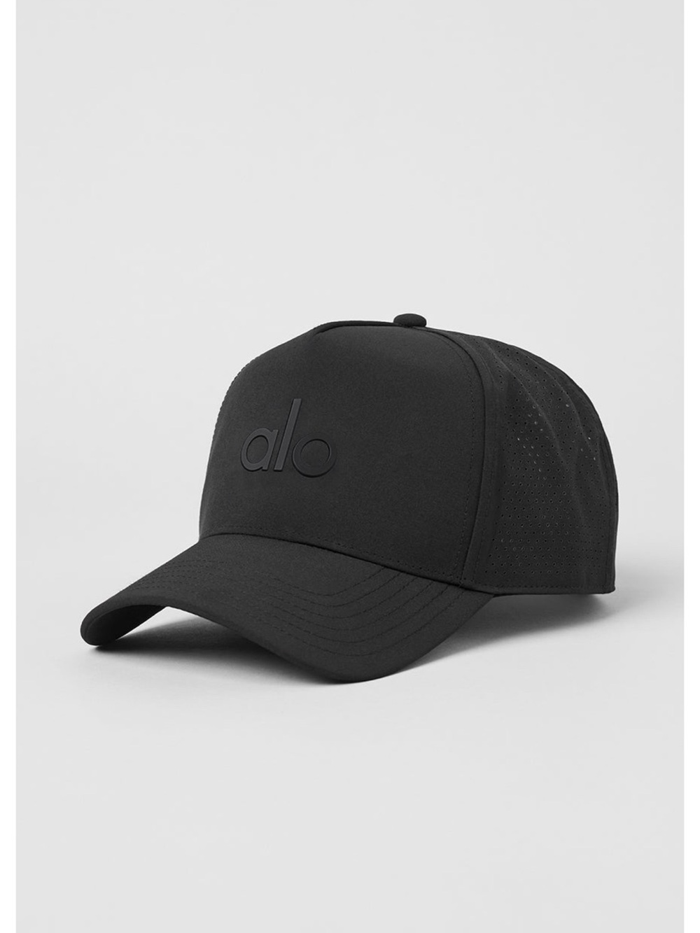 ALO Yoga Black Perforated Logo Baseball Cap